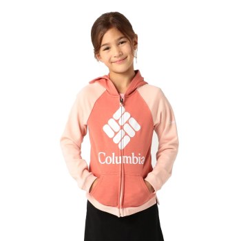 Columbia Hoodie Meisjes, Branded French Terry Full Zip DonkerKoraal, 69VNBIYQH